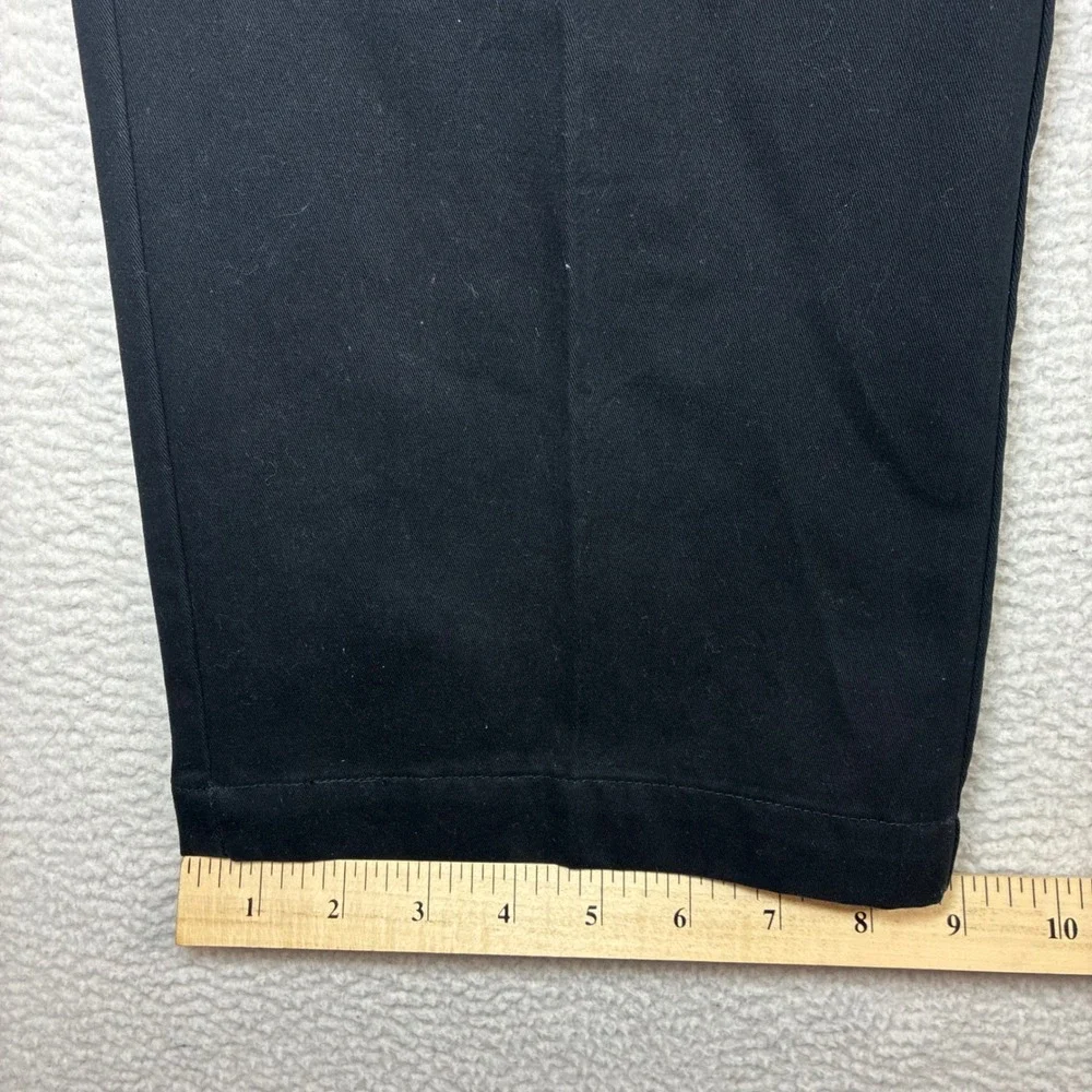 Dockers D4 Chino Pants Men 36x34 Black‎ True Relaxed Flat Front Business NWT